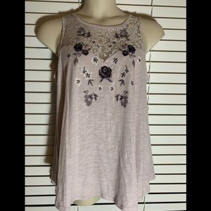 NWT Lace Yoke Tank